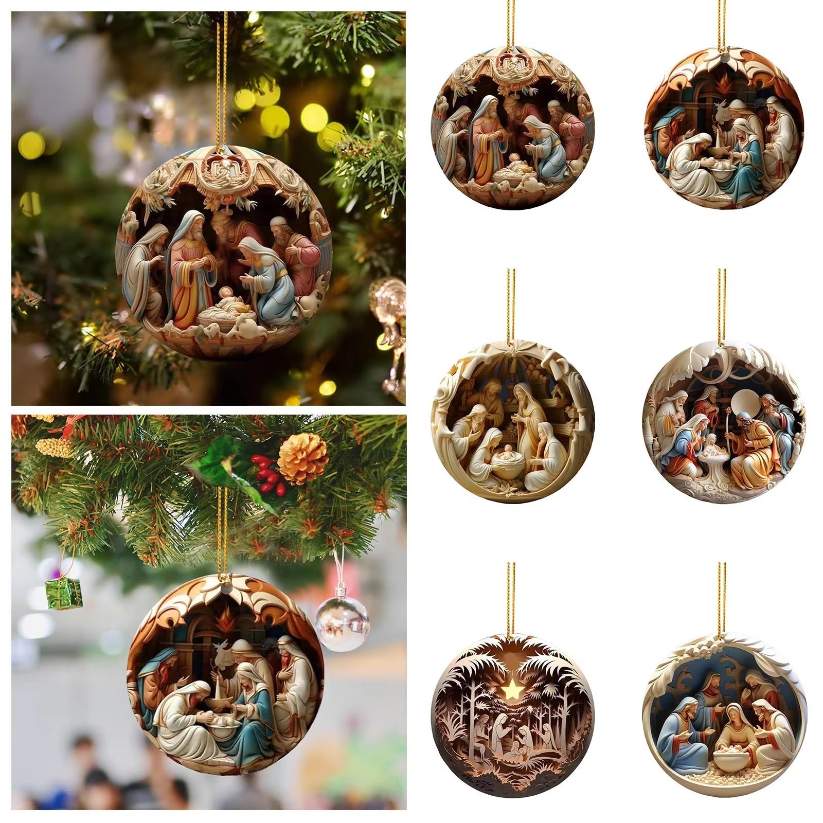 2025 Christmas Home Room Decoration Acrylic Christmas Decoration Pendant Christmas Holiday Pendant Christmas Decorations 2024