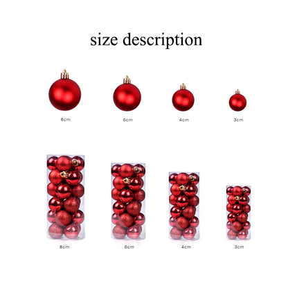 24Pcs Christmas Balls for Christmas Tree Pendants Shatterproof Christmas Balls Xmas Ornaments 2024 Navidad Gift Home Decorations