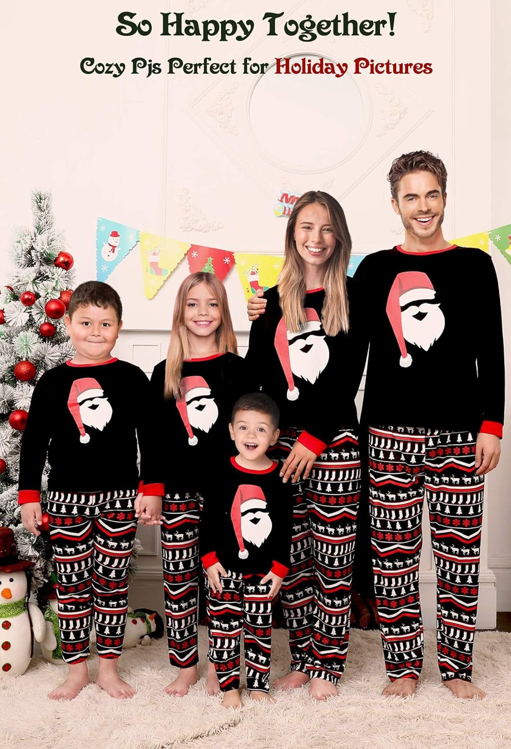 2024 Matching Family Christmas Pajamas Holiday Family Christmas Pjs Set Sleepwear Xmas Jammies Men Women Kids Couples